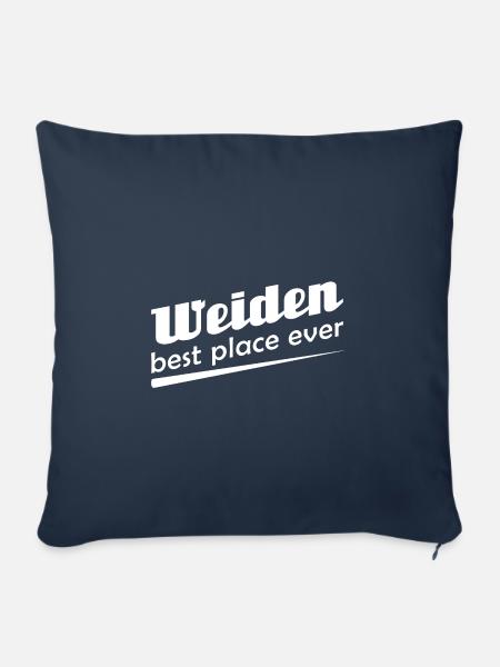 Weiden - Stadt best place ever - Sofakissenbezug 45 x 45 cm - Navy