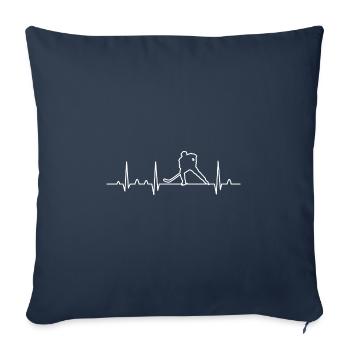 Eishockey Eis Hockey Wintersport Winter Geschenk - Sofakissenbezug 45 x 45 cm - Navy - Vorne