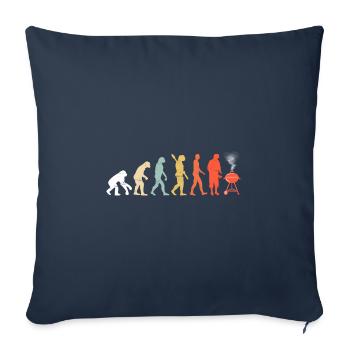 Barbeque Evolution BBQ Lover Grilling Meat Grill - Sofa pillowcase 17,3'' x 17,3'' (45 x 45 cm) - navy - Front