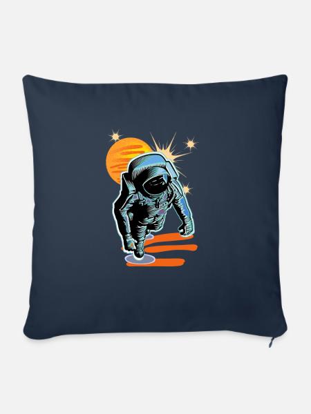 Astronaut - Weltraumgalaxien - Sofakissenbezug 45 x 45 cm - Navy