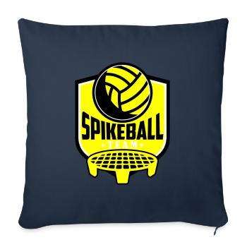 Colors can be changed | Roundnet Spikeball Team Fun - Sofa pillowcase 17,3'' x 17,3'' (45 x 45 cm) - navy - Front