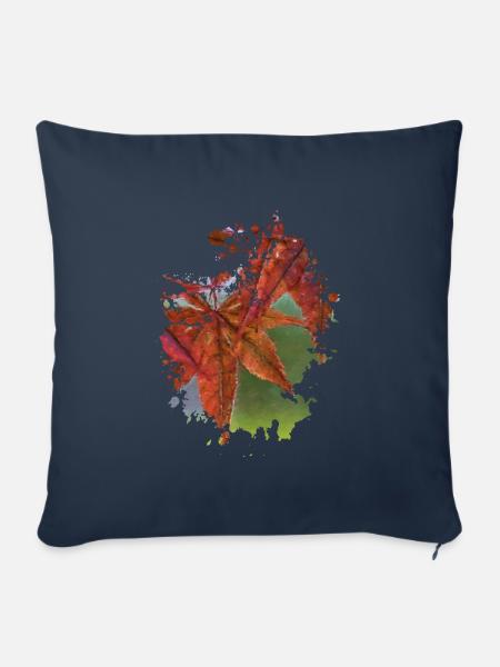 Blatt - Sofakissenbezug 45 x 45 cm - Navy