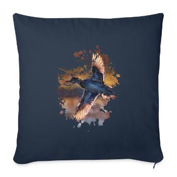 Vogel - Sofakissenbezug 45 x 45 cm - Navy - Vorne