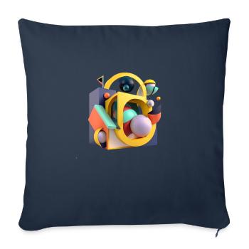 .3D - Sofa pillowcase 17,3'' x 17,3'' (45 x 45 cm) - navy - Front