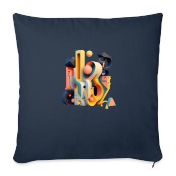 .3D - Sofa pillowcase 17,3'' x 17,3'' (45 x 45 cm) - navy - Front