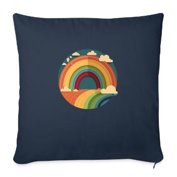 ARC-EN-CIEL - Housse de coussin décorative 45 x 45 cm - bleu marine - Devant