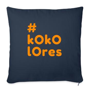 Kokolores, fun, nonsense, # - Sofa pillowcase 17,3'' x 17,3'' (45 x 45 cm) - navy - Front