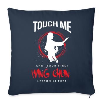 Wingtsun Wing chun Touch Me - Sofa pillowcase 17,3'' x 17,3'' (45 x 45 cm) - navy - Front