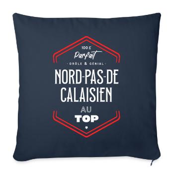 Nord pas de calaisien parfait et au top - Housse de coussin décorative 45 x 45 cm - bleu marine - Devant