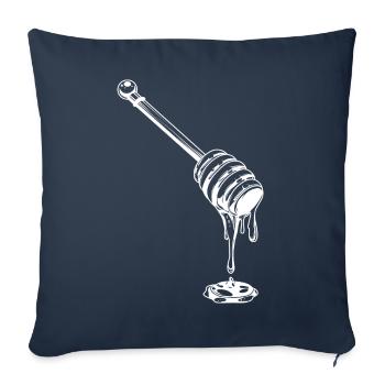 honey honey spoon beekeeper - Sofa pillowcase 17,3'' x 17,3'' (45 x 45 cm) - navy - Front