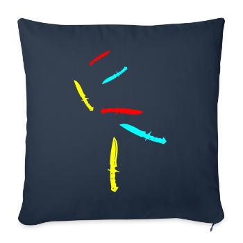 Mes pictogram - Sierkussenhoes, 45 x 45 cm - navy - Voor