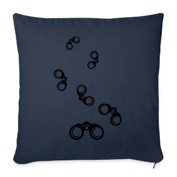 Binoculars Icon - Sofa pillowcase 17,3'' x 17,3'' (45 x 45 cm) - navy - Front