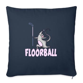 floorball floorball floorball saison - Housse de coussin décorative 45 x 45 cm - bleu marine - Devant