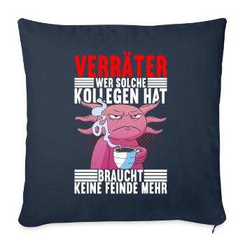 Abschiedsgeschenk Jobwechsel Kollege - Sofakissenbezug 45 x 45 cm - Navy - Vorne
