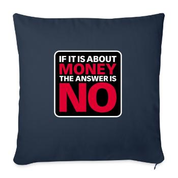 Kein Geld - Sofakissenbezug 45 x 45 cm - Navy - Vorne