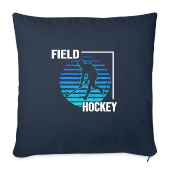 Hockey Club de hockey Joueur de hockey - Housse de coussin décorative 45 x 45 cm - bleu marine - Devant