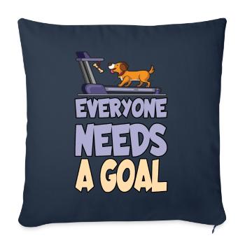 Tout le monde a besoin d’un but - Housse de coussin décorative 45 x 45 cm - bleu marine - Devant