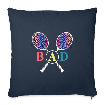 badminton crossminton badminton racket - Sofa pillowcase 17,3'' x 17,3'' (45 x 45 cm) - navy - Front