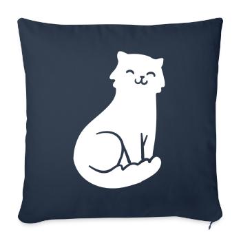 Cat Cats - Sofa pillowcase 17,3'' x 17,3'' (45 x 45 cm) - navy - Front