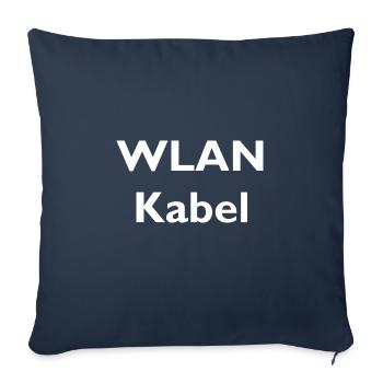 WLAN Kabel - Sofakissenbezug 45 x 45 cm - Navy - Vorne