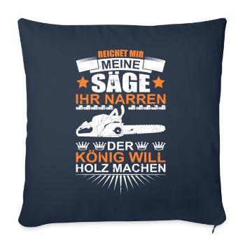 Kettensäge Motorsäge Holz Machen - Sofakissenbezug 45 x 45 cm - Navy - Vorne