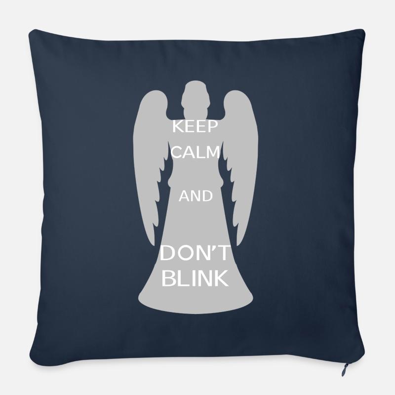 Ruhe bewahren und nicht blinzeln - Sofakissenbezug 45 x 45 cm - Navy