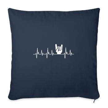 Death heavy metal shirt Rock Rock'n'Roll Shirt - Housse de coussin décorative 45 x 45 cm - bleu marine - Devant