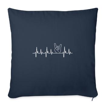 Musik Festival Shirt Rock Heavy Metal Zeichen schwarz - Sofakissenbezug 45 x 45 cm - Navy - Vorne