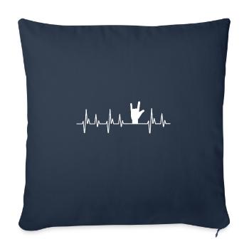 Musik Shirt Festival Lover Rock Musik Fan Metal - Housse de coussin décorative 45 x 45 cm - bleu marine - Devant