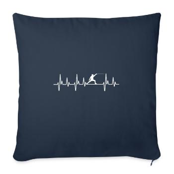 Fencing Shirt Fencing Sport Fechten Herzschlag - Sofa pillowcase 17,3'' x 17,3'' (45 x 45 cm) - navy - Front