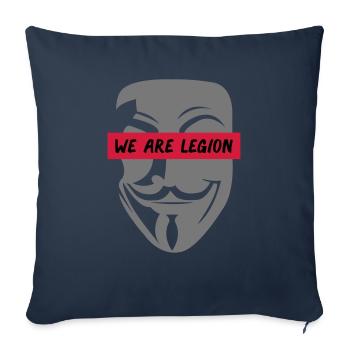 anonymous_we_are_legion_002 - Sofakissenbezug 45 x 45 cm - Navy - Vorne