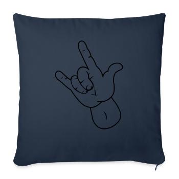 hand - Sofakissenbezug 45 x 45 cm - Navy - Vorne