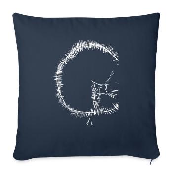 Seidenhuhn - Sofakissenbezug 45 x 45 cm - Navy - Vorne