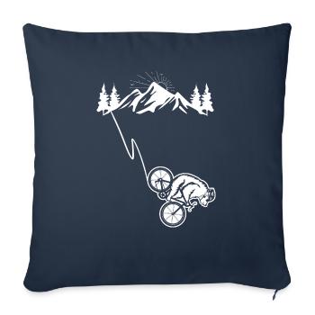 Bear Mountain Bike MTB Bike - Sofa pillowcase 17,3'' x 17,3'' (45 x 45 cm) - navy - Front