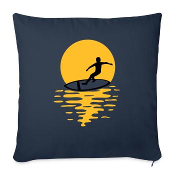 Sun Evening Surfers - Sofa pillowcase 17,3'' x 17,3'' (45 x 45 cm) - navy - Front