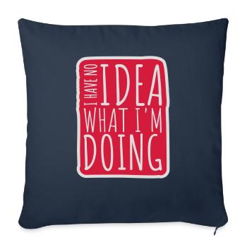 Aucune idée - Housse de coussin décorative 45 x 45 cm - bleu marine - Devant