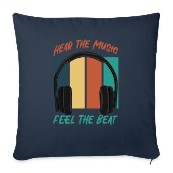 Hear The Music - Sofa pillowcase 17,3'' x 17,3'' (45 x 45 cm) - navy - Front