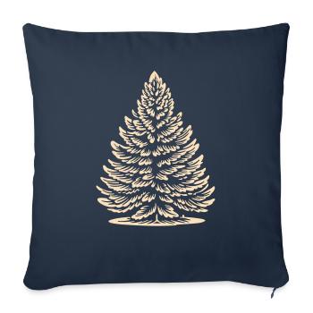 Meilleurs vœux Épinette - Housse de coussin décorative 45 x 45 cm - bleu marine - Devant