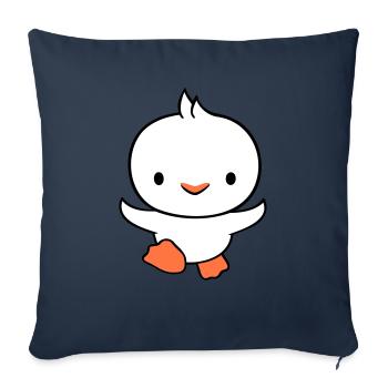 Duck running fast wants to fly cute flutter - Sofa pillowcase 17,3'' x 17,3'' (45 x 45 cm) - navy - Front