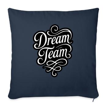 Équipe de rêve - Housse de coussin décorative 45 x 45 cm - bleu marine - Devant