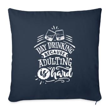 ALCOHOL PARTY GRILL CÉLÉBRATION MOTIFS DE BOISSONS - Housse de coussin décorative 45 x 45 cm - bleu marine - Devant