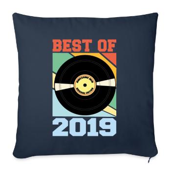 Le meilleur de 2019 - Housse de coussin décorative 45 x 45 cm - bleu marine - Devant