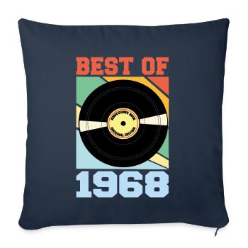 Le meilleur de 1968 - Housse de coussin décorative 45 x 45 cm - bleu marine - Devant