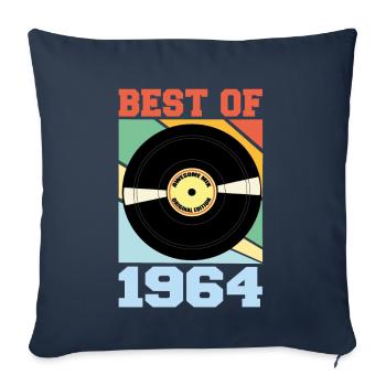 Le meilleur de 1964 - Housse de coussin décorative 45 x 45 cm - bleu marine - Devant