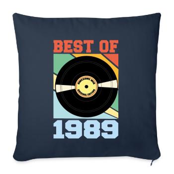 Le meilleur de 1989 - Housse de coussin décorative 45 x 45 cm - bleu marine - Devant
