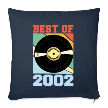 Le meilleur de 2002 - Housse de coussin décorative 45 x 45 cm - bleu marine - Devant