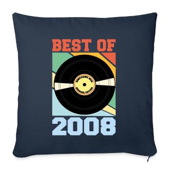 Le meilleur de 2008 - Housse de coussin décorative 45 x 45 cm - bleu marine - Devant