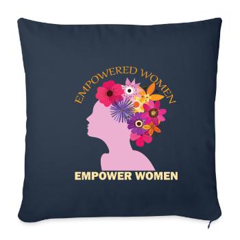 Empowered Women Empower Women - Frauenpower Design - Sofakissenbezug 45 x 45 cm - Navy - Vorne