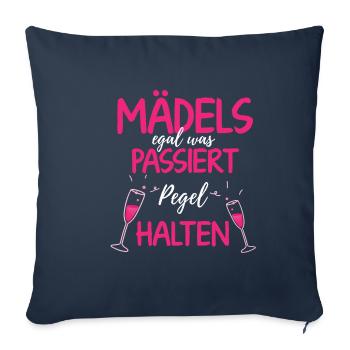 Girls No Matter What Happens Gauges Hold Design - Sofa pillowcase 17,3'' x 17,3'' (45 x 45 cm) - navy - Front