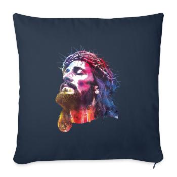 Jesus - Sofa pillowcase 17,3'' x 17,3'' (45 x 45 cm) - navy - Front